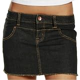 Volcom Revolver Indigo Wash Juniors Denim Mini Skirt