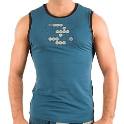 Mens New Sexy Honeycomb Muscle Top Projek Raw