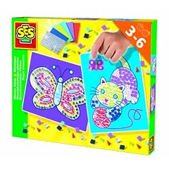 SES Deutschland 14813 - Mosaiksteinchen kleben Katze/Schmetterling