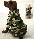 Dog Sweatshirt - Green Camo Dog Hoodie - Large