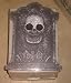 SKULL WITH BAT HEADSTONE - 15 X10.5 - light weight foam