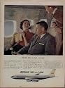 Hardly time to start a sweater, in the relaxed comfort of a Boeing 707 you can fly from New York to London in 6 1/2 hours, to Paris in 7 ..... 1959 Boeing 707 and 720 AD, A1456