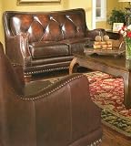 Biltmore Hand Rubbed Button Tufted Leather Chair