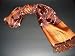 Silk Shawl Milagritos in Brown with Beads