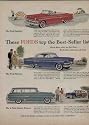 These FORD's top the Best Seller list, The Ford Sunliner, The Ford Skyliner, and The 4 Ford Station Wagons. ..... 1954 FORD Ad, A3712.
