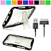 Premium TPU Hard Crystal Case Cover with Kickstand for Samsung Galaxy Tab 7 inch LCD Display Screen Wifi 3G Samsung Galaxy Tablet P1000 + OEM Samsung Data Cable for Samasung Galaxy Tab P1000 Tablet