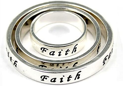 4030294 3 Piece FAITH Scarf Ring Set Christian Inspirational Fashion