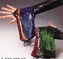 Ein Paar Palietten Handschuhe Silber fingerlos Zubeh&ouml;r