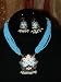 Lakh Kundan Aqua Necklace Jewelry Set Belly Dance/Dangling Earrings(Brand New) Free Shipping