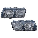 BMW 7 Series Replacement Headlight Assembly Halogen - 1-Pair by AutoLightsBulbs