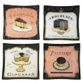 Pastry Glass Plates Set of 4 - Assorted
