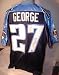 Eddie George Autographed/Hand Signed Authentic Tennessee Titans Blue Authentic Reebok Football Jerse