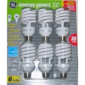 GE 26 Watt Energy Smart CFL - 6 Pack - 100 Watt ouput