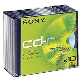 Sony CDR slim pack x10
