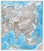 Asia Political Map Subject Art Poster Print, 34x38