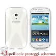 Custodia ORIGINALE Trasparente "Le X" Premium di MUZZANO per SAMSUNG GALAXY S3 MINI + 3 UltraClear Pellicole proteggi-schermo per SAMSUNG GALAXY S3 MINI