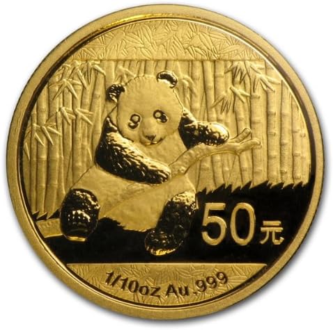 2014 China Panda Bear 1/10 oz .9999 pure Gold Coin