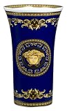 Versace by Rosenthal Medusa Blue  13 1/2-Inch Vase