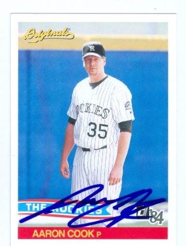 Aaron Cook Autographed/Hand Signed MLB Baseball Card (Colorado Rockies) 2002 Donruss Originals #407