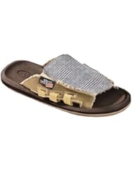 Justin Mens Bent Tail Roadie Plaid Slide Sandals Plaid 9 D(M) US