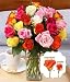 Two Dozen Assorted Petite Roses Flower Bouquet