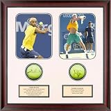 James Blake and Robby Ginepri Dual Autographed Tennis Ball Shadowbox