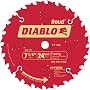 Freud D0724X Diablo 7-1/4-Inch 24 Tooth ATB Carbide Framing Saw Blade with 5/8-Inch and Diamond Knockout Arbor