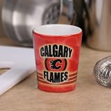 NHL Calgary Flames Red Slapshot Ceramic Shot Glass