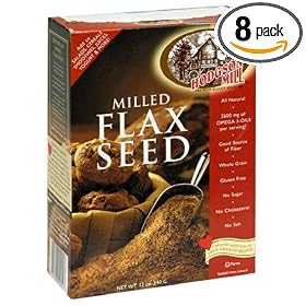 Hodgson Mill Milled Flax Seed, 12-Ounce Boxes (Pack of 8)