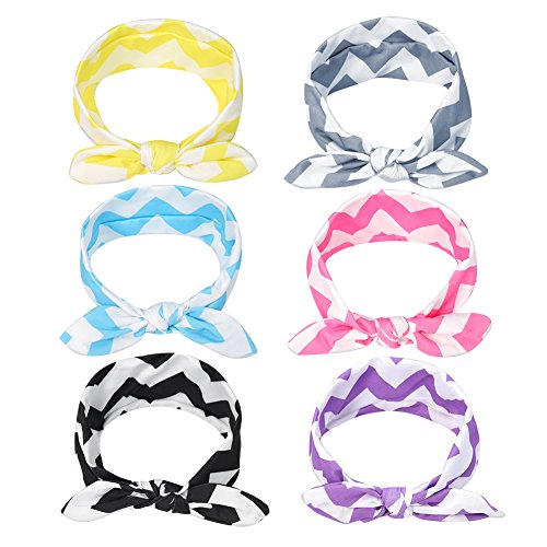 Meaiguo Baby Headbands Hairband Turban Bows Knotted Hair Wrap for Girls Infant