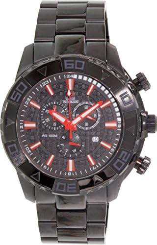 Swiss Precimax Men's SP12156 Valor Elite Black Dial with Black Stainless Steel Band Watch