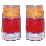 Honda Isuzu Replacement Tail Light Assembly (Black) - 1-Pair by AutoLightsBulbs