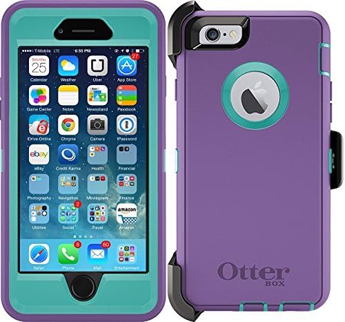 Otterbox Defender Series for Apple iPhone 6 with Holster/Screen Protector/Retail Packaging - Opal Purple/Light Teal