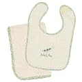 Bumkins Organic Cotton Embroidered Bib & Burp Set - Sweet Pea