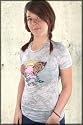 Sugar & Rox Warhol Skull Paisley Burnout Short Sleeve Tee Shirt in Sage Green