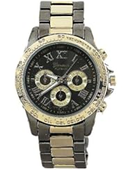 Geneva Quartz Gold/Hematite Dial Womens Watch