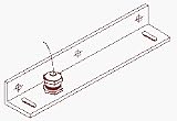 ROFU 21020-1 Adjustable Anqle Bracket for 8011 series 1-1/2 x 2-3/8 Dark Anodized Bronze