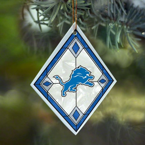 Detroit Lions - Art Glass Ornament