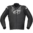 Alpinestars Vector Men's Leather Sports Bike Motorcycle Jacket - Black
