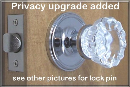 Depression Crystal Privacy Set Polished Chrome Reproduction-1900 Our Best Privacy Retrofit Kit to Fit Modern Pro-drilled Including, Dollar for Dollar Your Greatest Value. Includes Many Features Never Before Offer At This Price Point