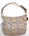 Authentic Coach ALI Signature Top Handle Pouch Khaki/Bronze