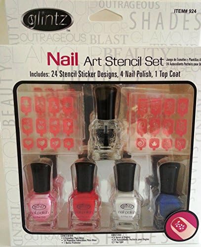 Nail Art Stencil Set By Glintz