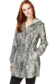 Shower Resistant Hooded Animal Print Parka