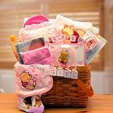 Winnie The Pooh New Baby Basket - Pink
