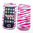 Samsung Galaxy 3 i5800 Snap On Protector Hard Case "White & Pink Zebra Pattern" Design
