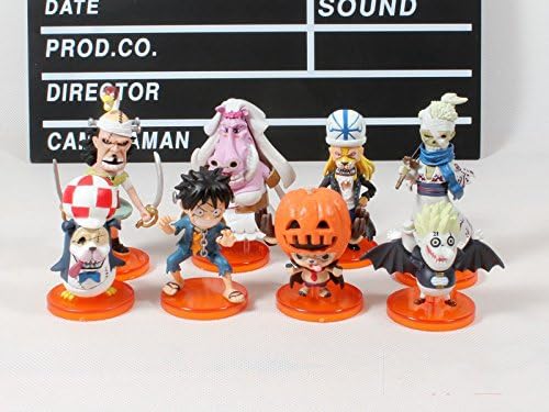 Anime One Piece Thriller Bark Zombies Afusaromu Jgoroh Q Version PVC Action Figures Toys Dolls 9pcs/set OPFG293