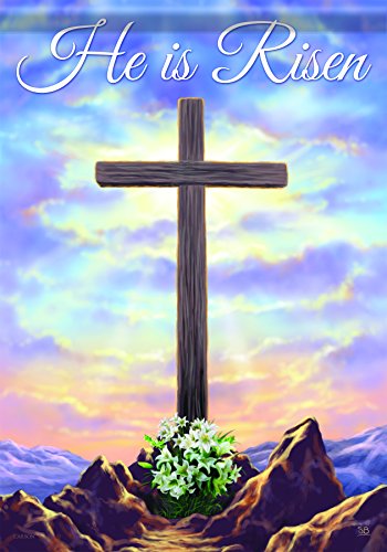 Carson Home Accents FlagTrends Classic Garden Flag, Cross on The Hill (Discontinued by Manufacturer)