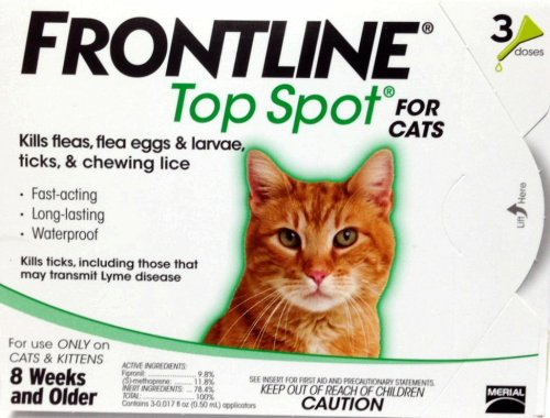 Merial Frontline Top Spot Flea and Tick Control for Cats and Kittens, 3 Doses