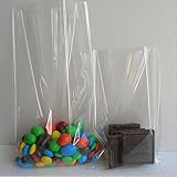 100x Clear Flat Cello/Cellophane Treat Bag 6x8 inch(1.2mil) Gift Basket Supplies