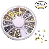 eBoot 3D Nail Art Decorations Wheel with Mini Metal Studs, 2 Pack RS.1199. (31.00% Off) - Amazon